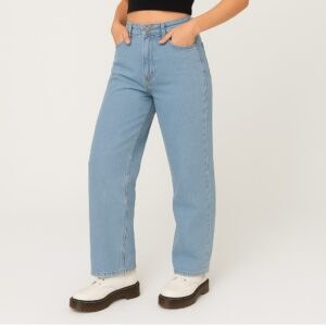JEAN WIDE LEG TIRO ALTO TALLA "30" - Azul Claro